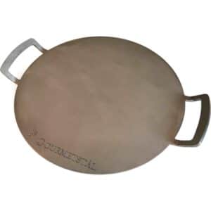 Gourmetstål Rundt pizzastål med greb, 33 cm.